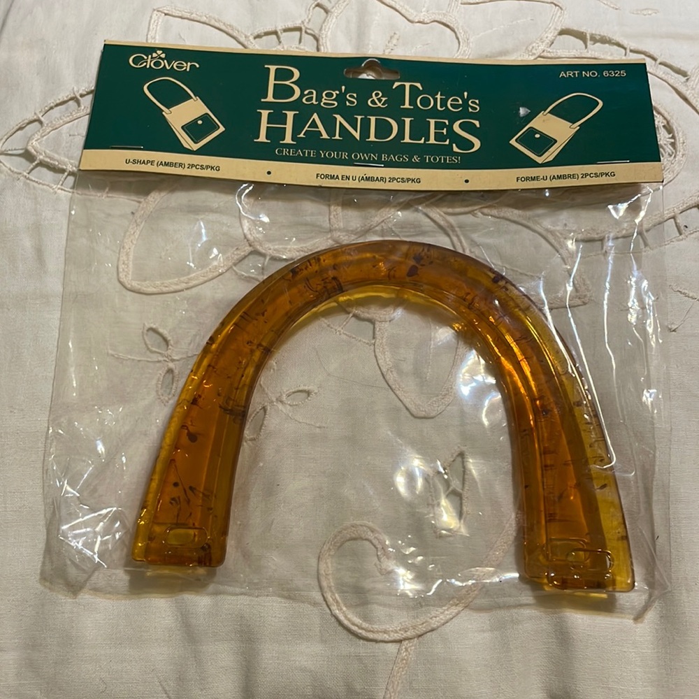 Bag’s & Tote’s Handles 2U Shape Amber New